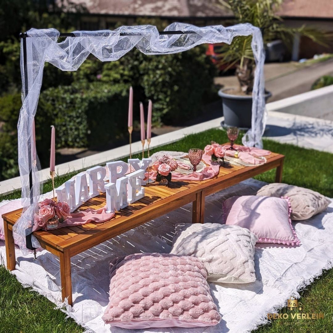 Romantisches Garten-Hochzeitsantrag Deko-Set