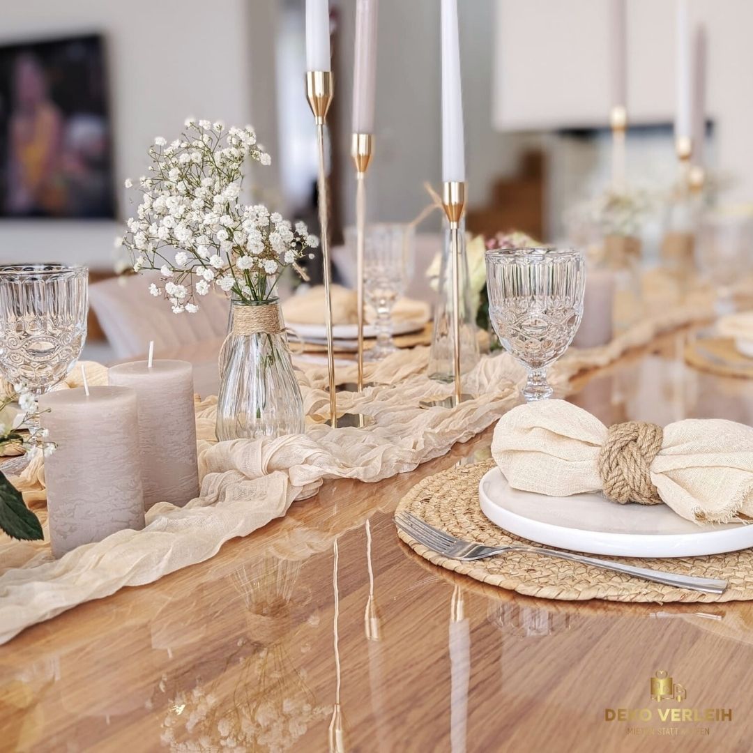 Deko Komplettset Tischdeko Boho - für 50 Personen