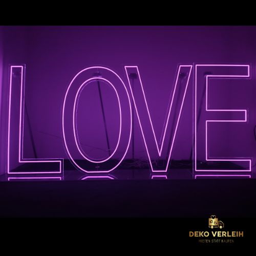 XXL Leuchtschrift LOVE 120cm mit Neonlicht - Farbwechsel per App