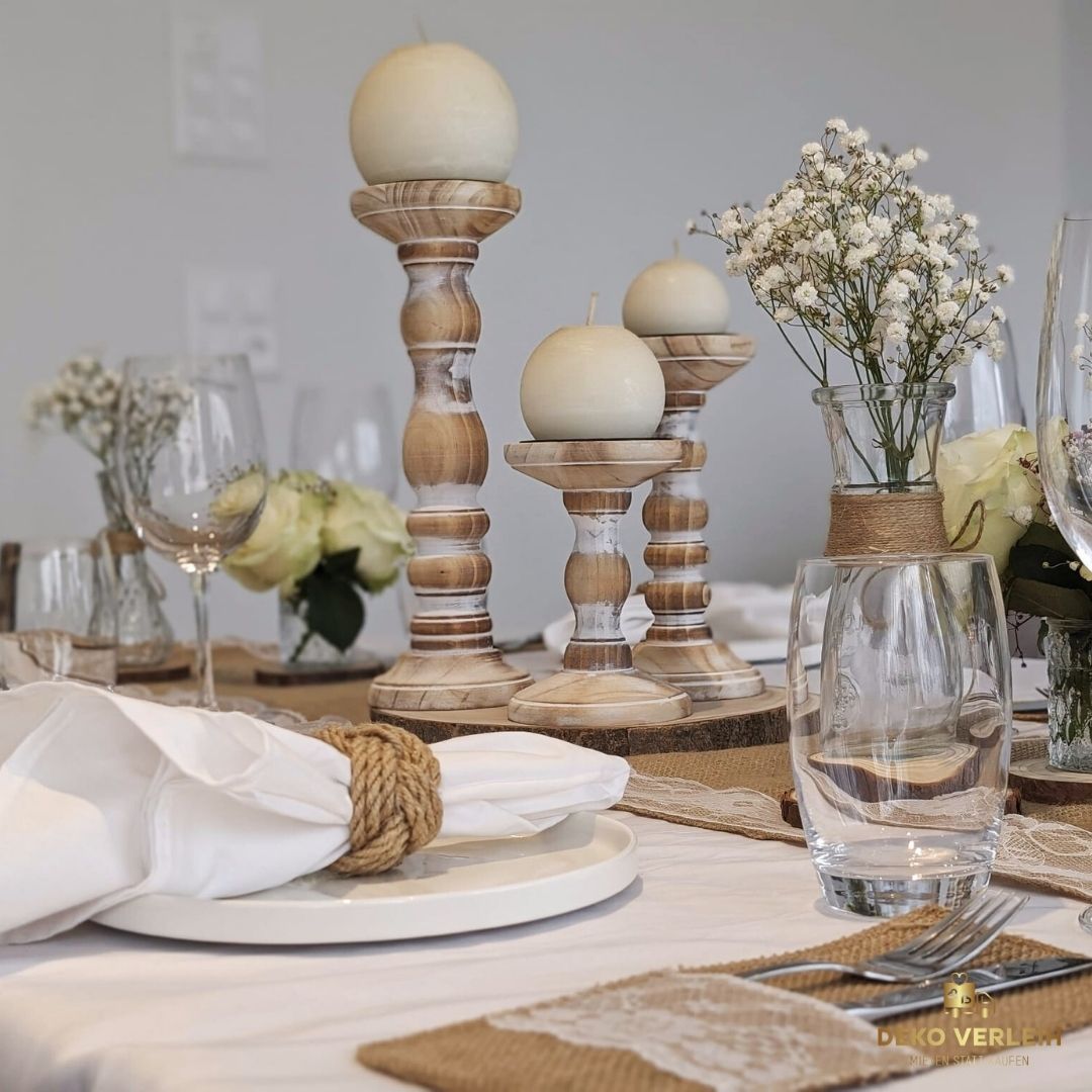 Deko Komplettset Tischdeko Scandi - für 50 Personen