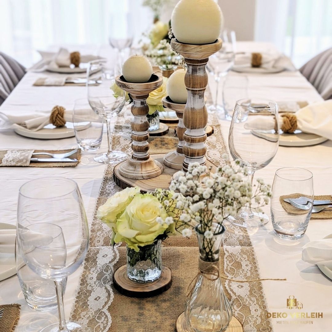 Deko Komplettset Tischdeko Scandi - für 50 Personen
