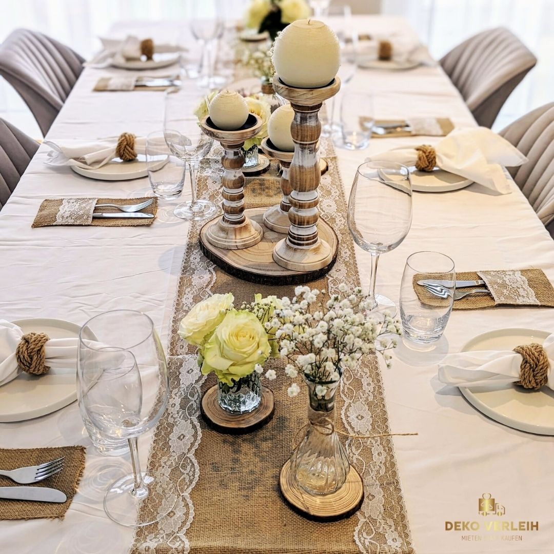 Deko Komplettset Tischdeko Scandi - für 50 Personen