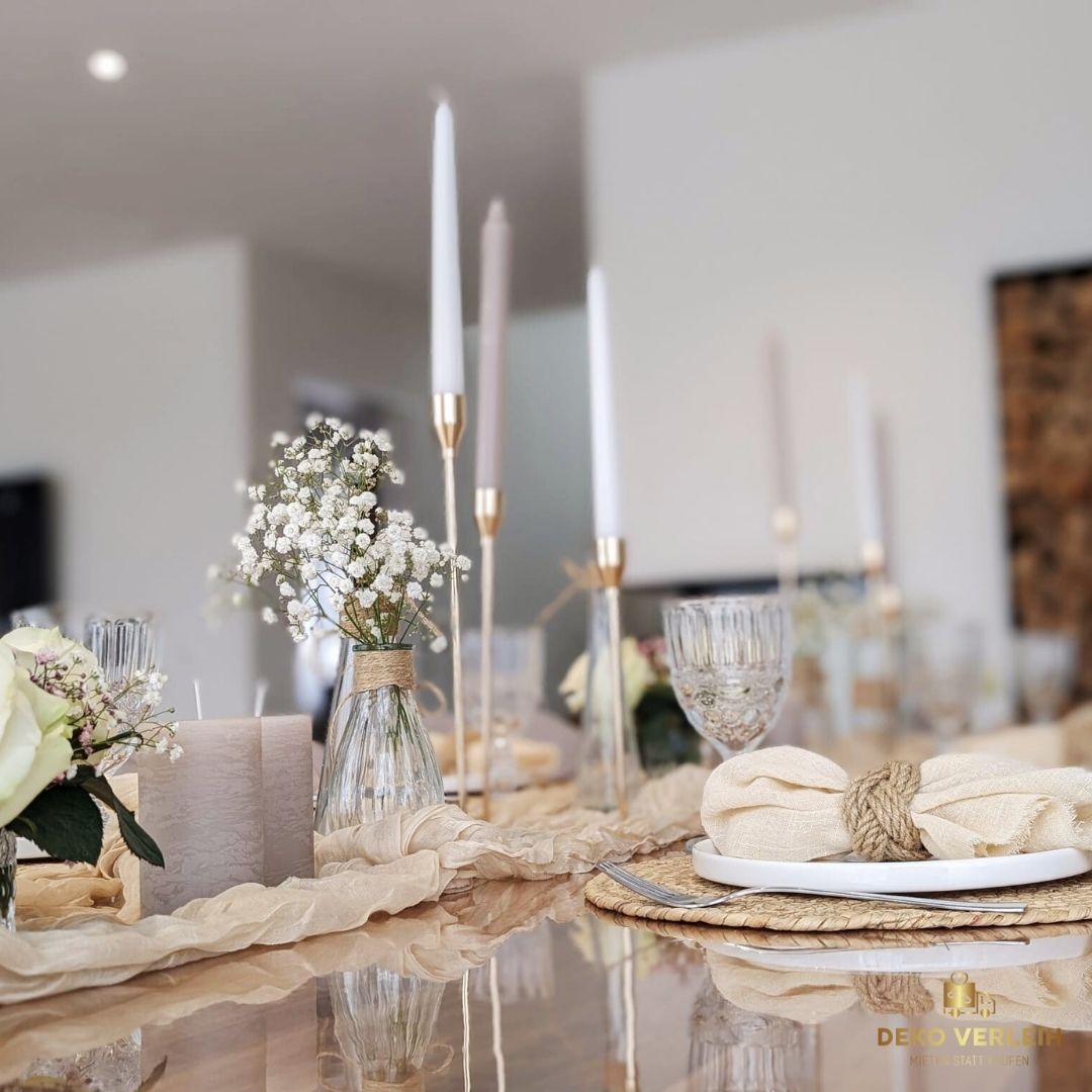 Deko Komplettset Tischdeko Boho - für 50 Personen