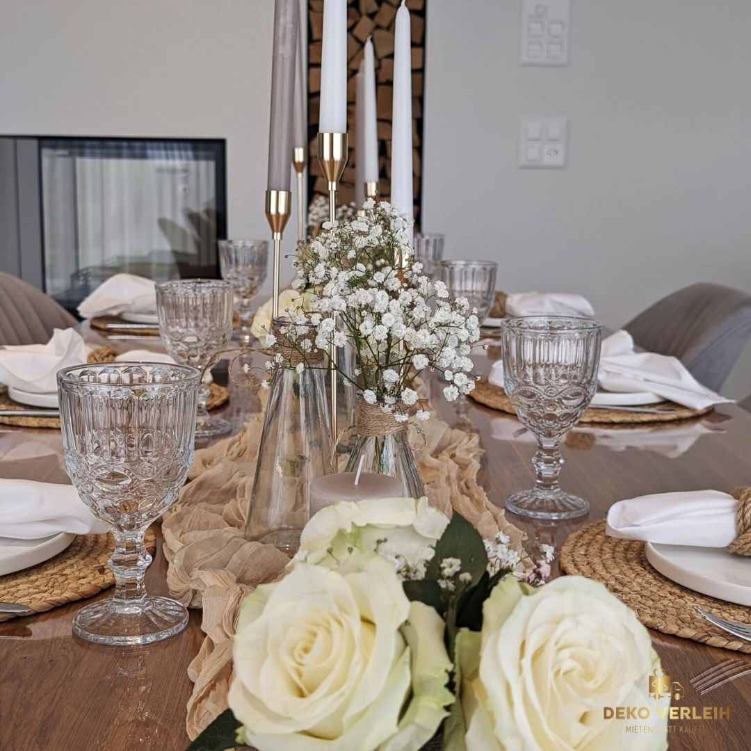 Deko Komplettset Tischdeko Boho - für 50 Personen