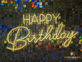 Leuchtschild "Happy Birthday"