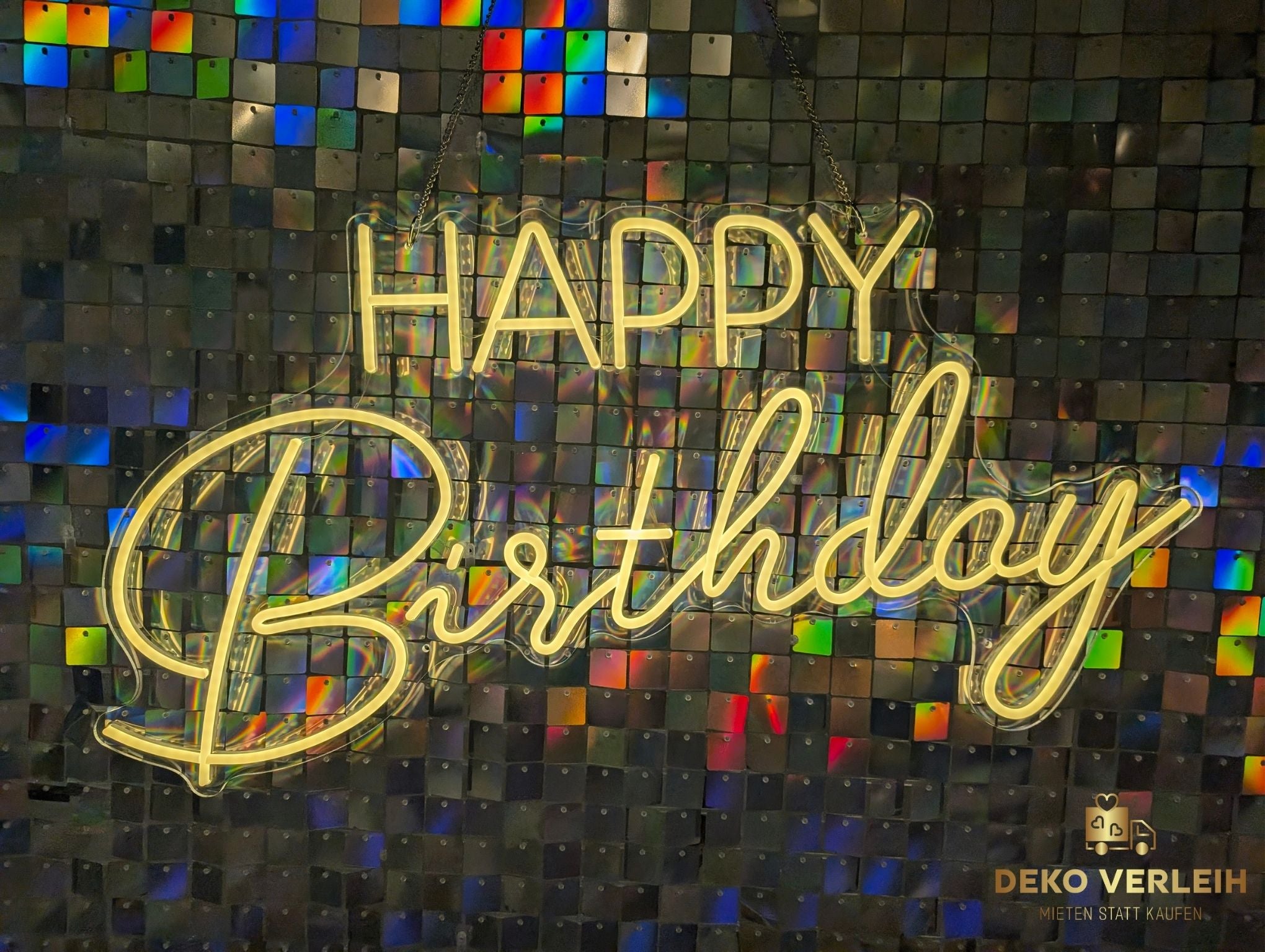 Leuchtschild "Happy Birthday"