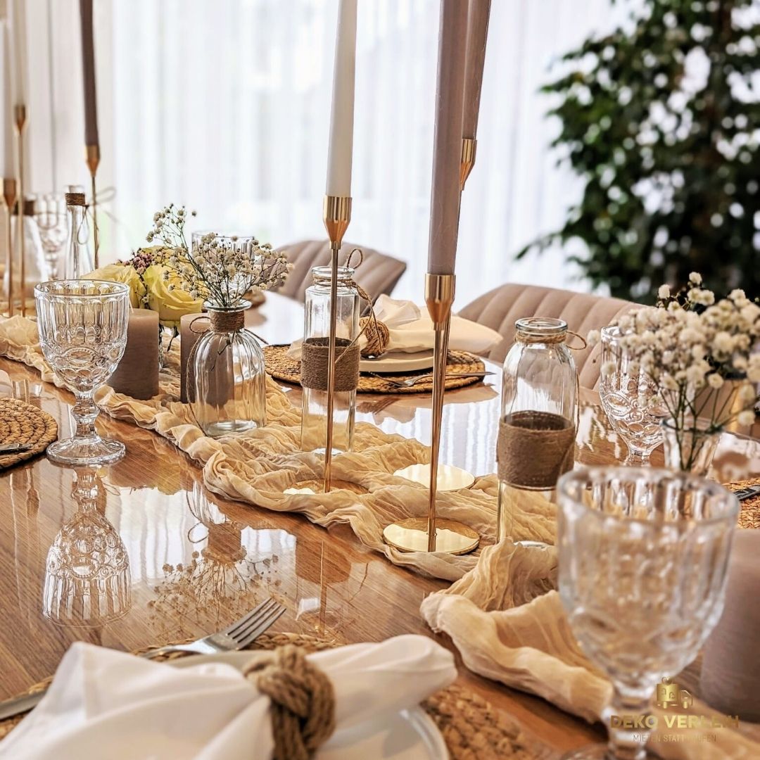 Deko Komplettset Tischdeko Boho - für 50 Personen