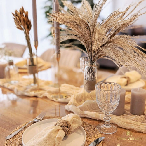 Deko Komplettset Tischdeko Boho Chic - Stilvolle Eleganz für 50 Gäste