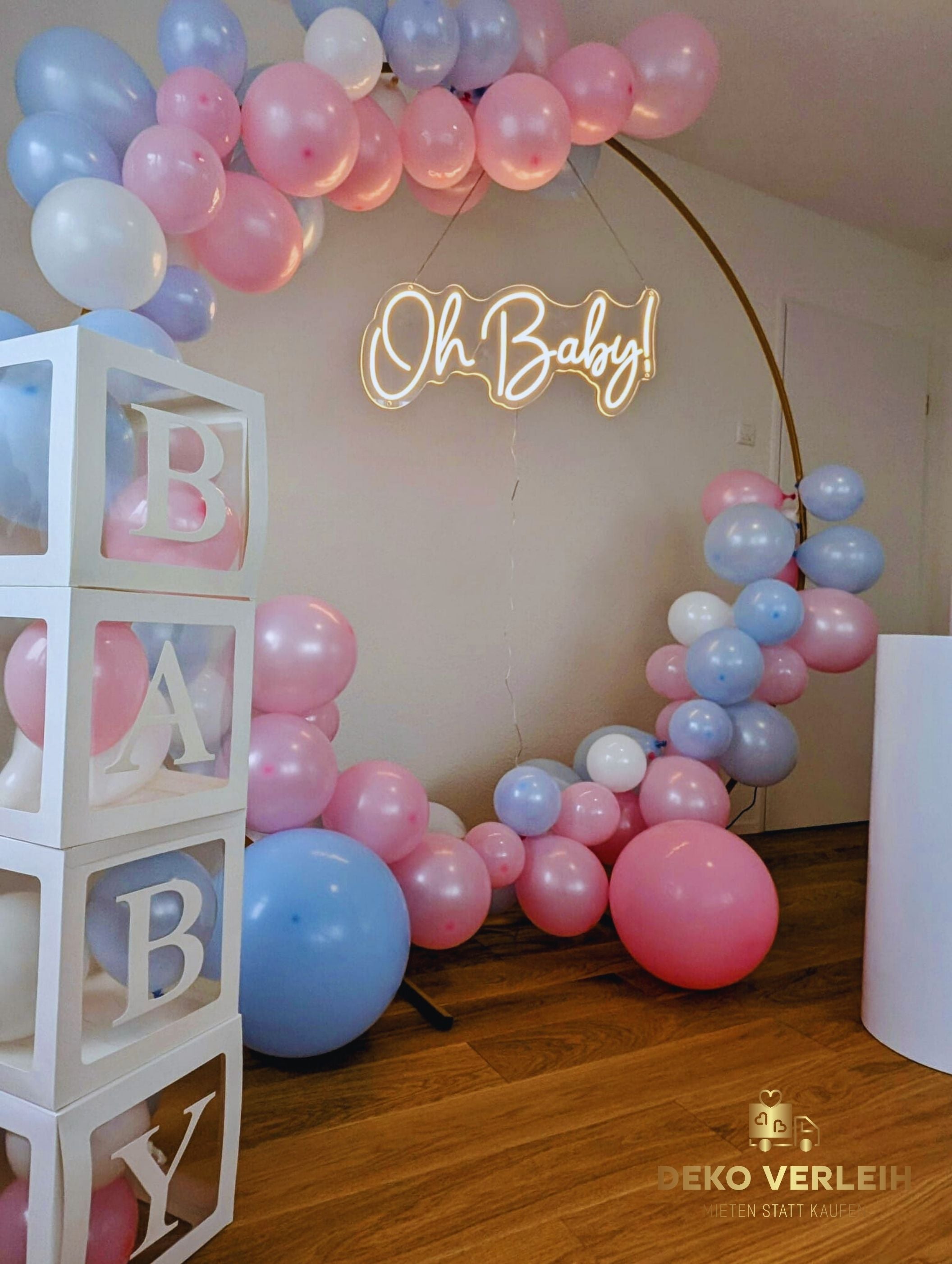Deko-Komplettset für Baby Gender Reveal Party - Rosa/Blau
