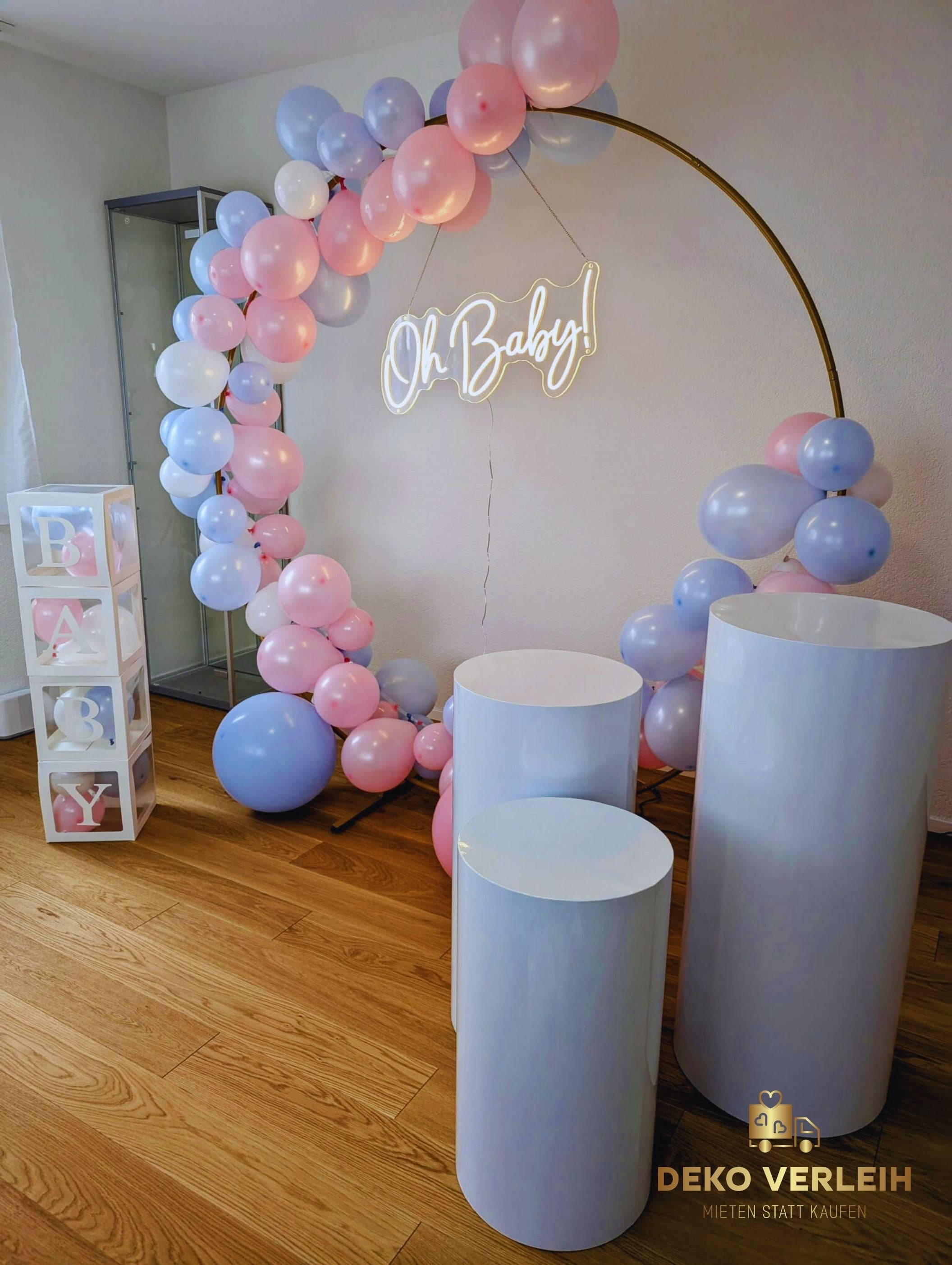 Deko-Komplettset für Baby Gender Reveal Party - Rosa/Blau